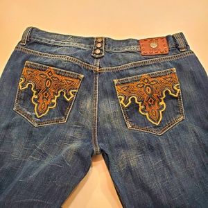 Antik denim designer distressed jeans 38 waist